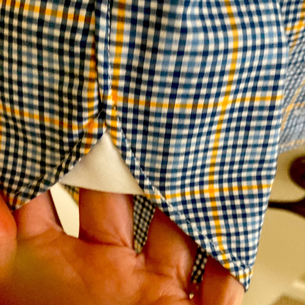 J Crew Men's Plaid Dress Shirt, size L. - Picture 4 of 5
